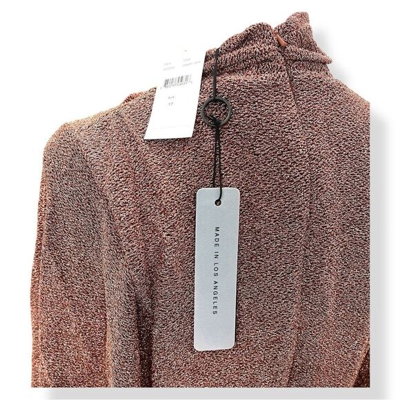 Black Halo Coralia Mini Dress Metallic Bow Neck Flounce Hem Copper Zest 12 NWT - Picture 10 of 13